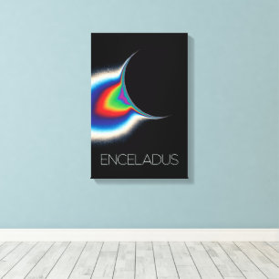 Rymden, Cosmos, Solar System, Måne Enceladus Canvastryck