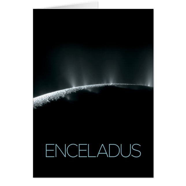 Rymden, Cosmos, Solar System, Måne Enceladus Hälsningskort (Framsidan)