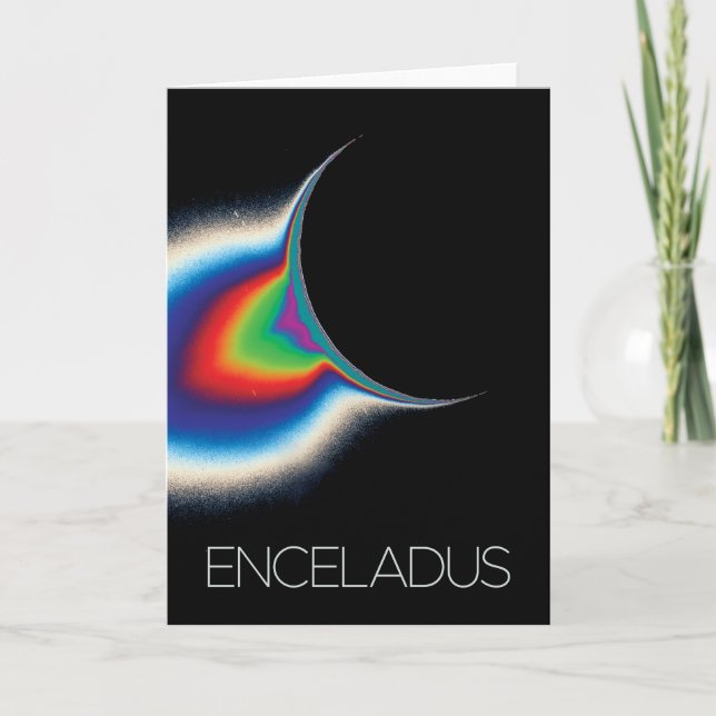 Rymden, Cosmos, Solar System, Måne Enceladus Kort (Framsida)