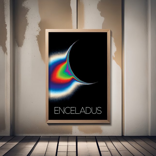 Rymden, Cosmos, Solar System, Måne Enceladus Poster (Skapare uppladdad)