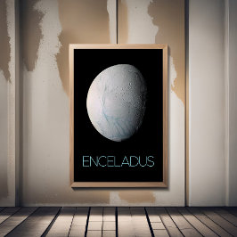 Rymden, Cosmos, Solar System, Måne Enceladus Poster