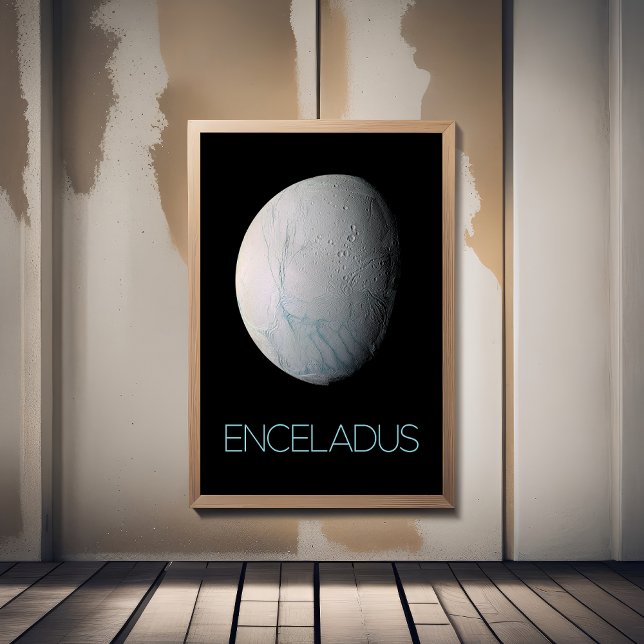 Rymden, Cosmos, Solar System, Måne Enceladus Poster (Skapare uppladdad)