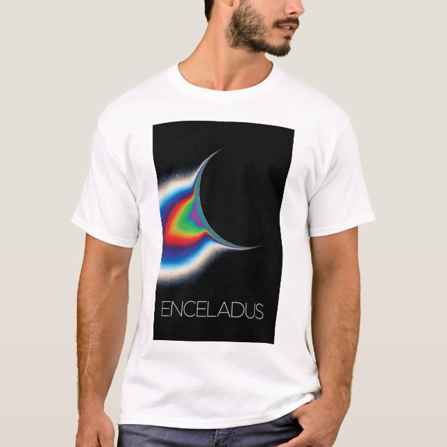 Rymden, Cosmos, Solar System, Måne Enceladus T Shirt (Framsida)