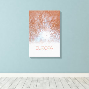 Rymden, Cosmos, Solar System, Måne Europa Canvastryck