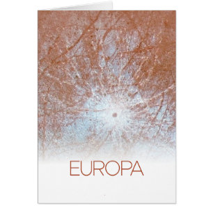 Rymden, Cosmos, Solar System, Måne Europa Hälsningskort