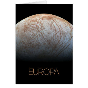 Rymden, Cosmos, Solar System, Måne Europa Hälsningskort