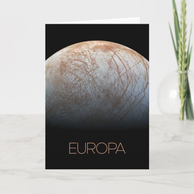 Rymden, Cosmos, Solar System, Måne Europa Kort (Framsida)