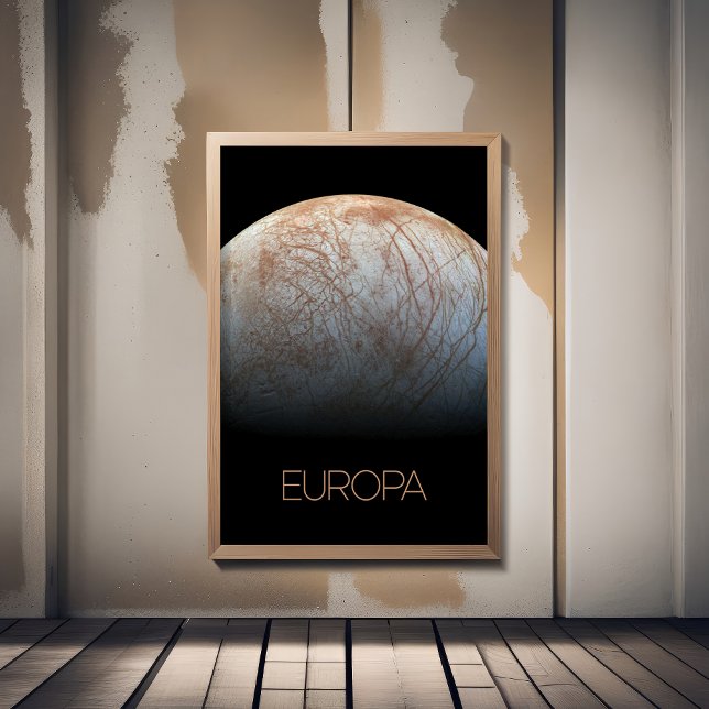 Rymden, Cosmos, Solar System, Måne Europa Poster (Skapare uppladdad)