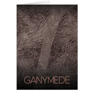 Rymden, Cosmos, Solar System, Måne Ganymede Hälsningskort