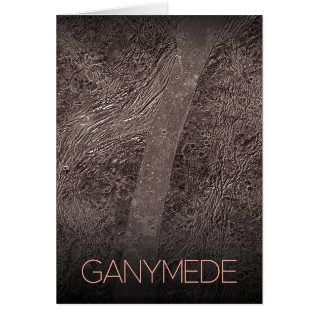 Rymden, Cosmos, Solar System, Måne Ganymede Hälsningskort (Framsidan)