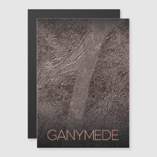 Rymden, Cosmos, Solar System, Måne Ganymede Magnetisk Inbjudningskort