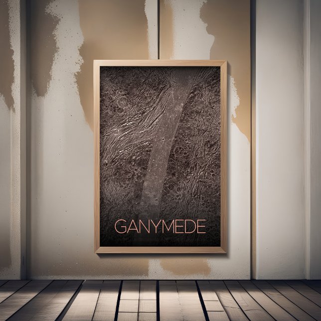Rymden, Cosmos, Solar System, Måne Ganymede Poster (Skapare uppladdad)