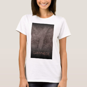 Rymden, Cosmos, Solar System, Måne Ganymede T Shirt