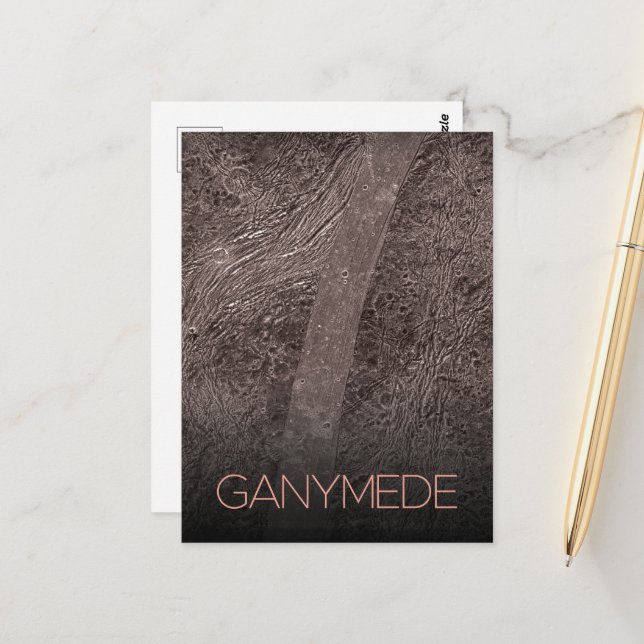 Rymden, Cosmos, Solar System, Måne Ganymede Vykort (Fram/Back In Situ)
