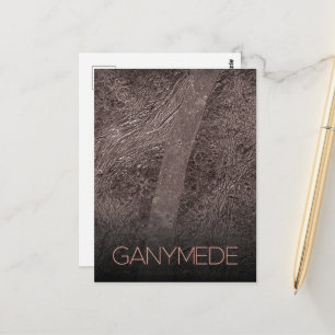 Rymden, Cosmos, Solar System, Måne Ganymede Vykort