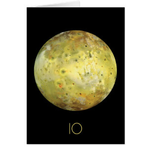 Rymden, Cosmos, Solar System, Måne IO Hälsningskort