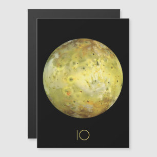 Rymden, Cosmos, Solar System, Måne IO Magnetisk Inbjudningskort