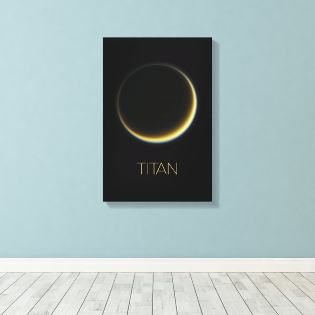 Rymden, Cosmos, Solar System, Måne Titan Canvastryck (Insitu (trägolv))