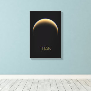 Rymden, Cosmos, Solar System, Måne Titan Canvastryck