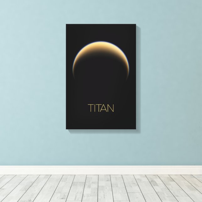 Rymden, Cosmos, Solar System, Måne Titan Canvastryck (Insitu (trägolv))