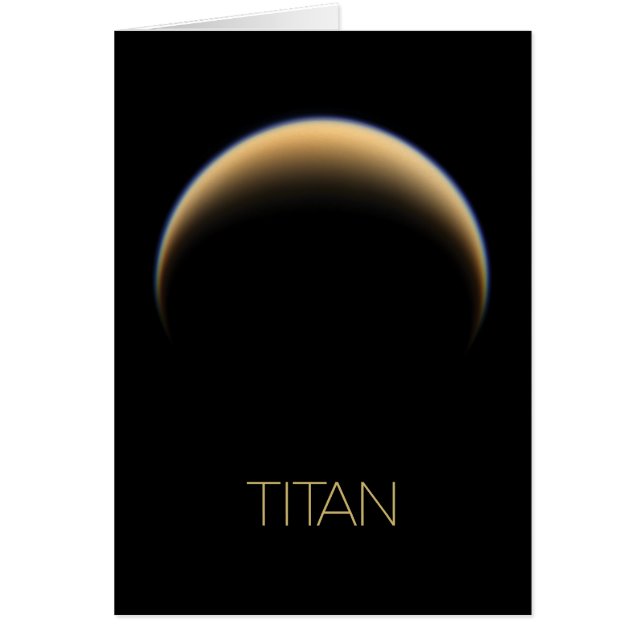 Rymden, Cosmos, Solar System, Måne Titan Hälsningskort (Framsidan)