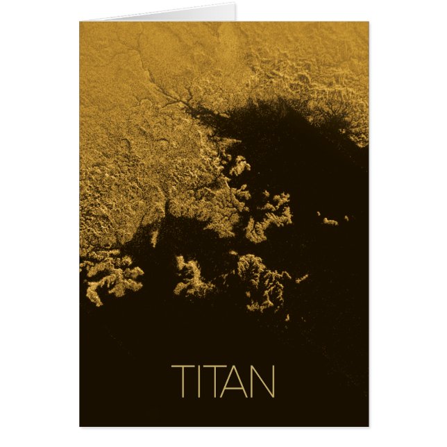 Rymden, Cosmos, Solar System, Måne Titan Hälsningskort (Framsidan)