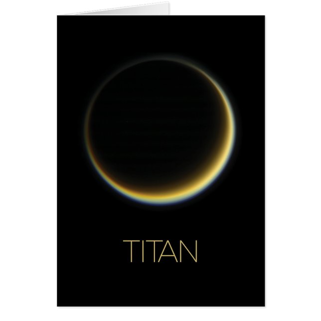 Rymden, Cosmos, Solar System, Måne Titan Hälsningskort (Framsidan)