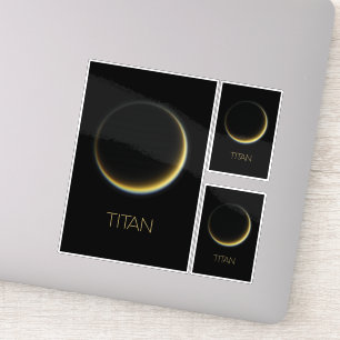 Rymden, Cosmos, Solar System, Måne Titan Klistermärken