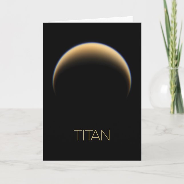 Rymden, Cosmos, Solar System, Måne Titan Kort (Framsida)