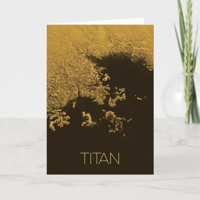 Rymden, Cosmos, Solar System, Måne Titan Kort (Framsida)