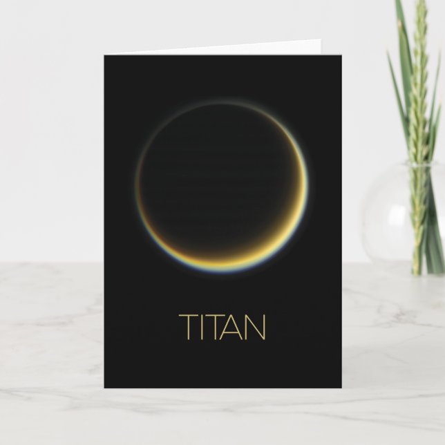Rymden, Cosmos, Solar System, Måne Titan Kort (Framsida)