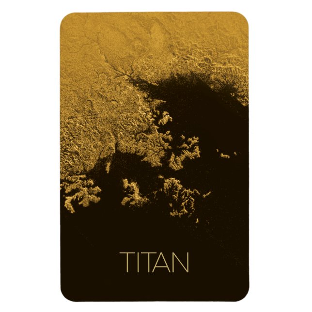 Rymden, Cosmos, Solar System, Måne Titan Magnet (Vertikal)