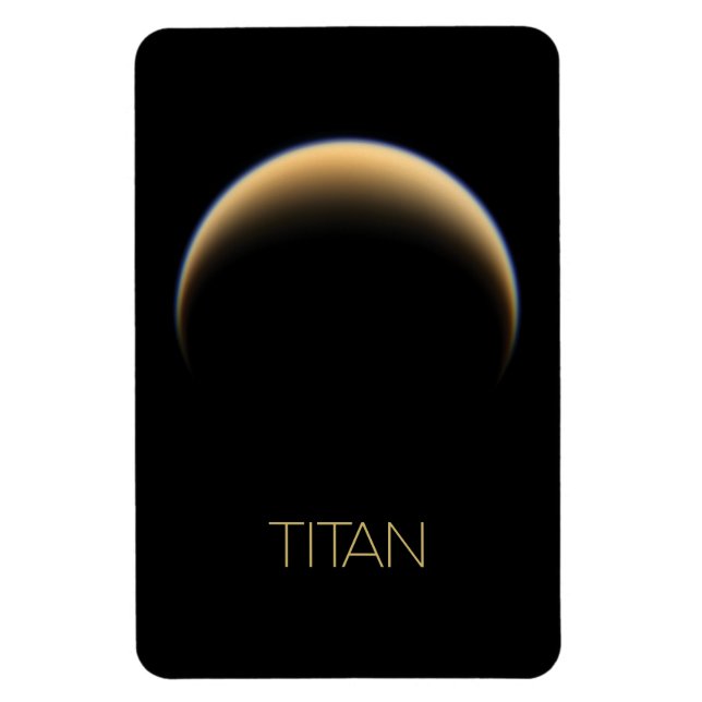 Rymden, Cosmos, Solar System, Måne Titan Magnet (Vertikal)