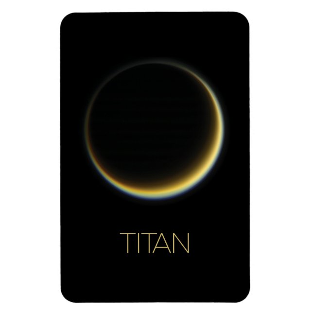 Rymden, Cosmos, Solar System, Måne Titan Magnet (Vertikal)
