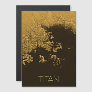 Rymden, Cosmos, Solar System, Måne Titan Magnetisk Inbjudningskort