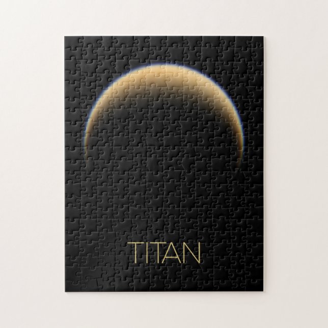 Rymden, Cosmos, Solar System, Måne Titan Pussel (Vertikal)