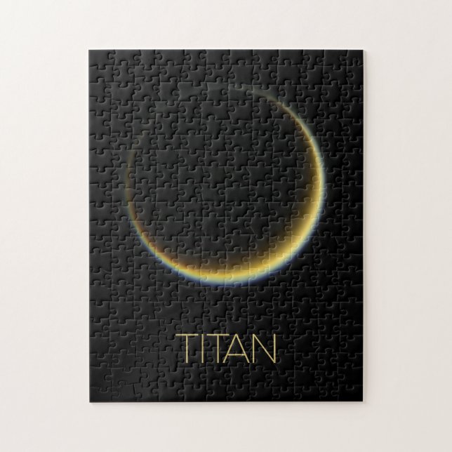 Rymden, Cosmos, Solar System, Måne Titan Pussel (Vertikal)