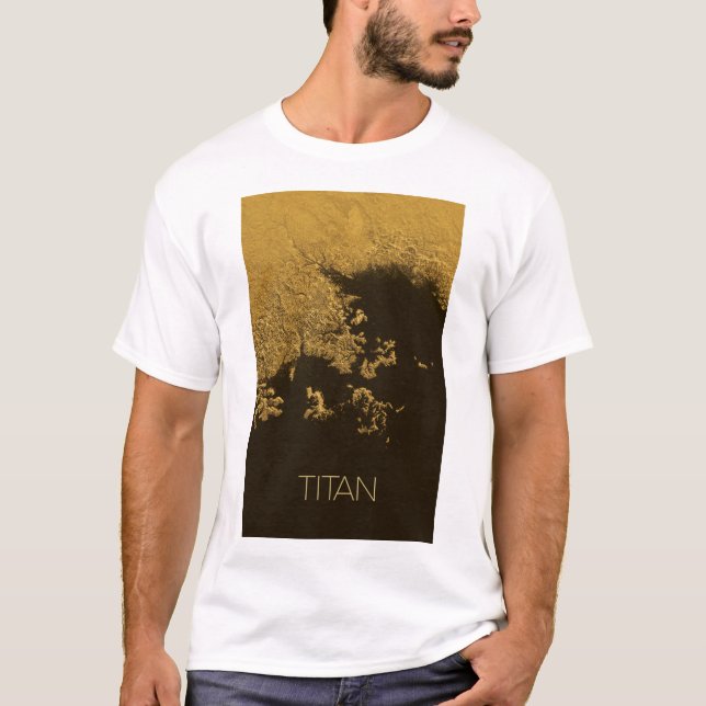 Rymden, Cosmos, Solar System, Måne Titan T Shirt (Framsida)