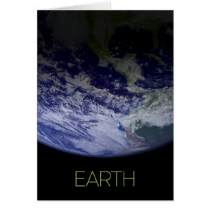 Rymden, Cosmos, Solar System, Planet Earth Hälsningskort