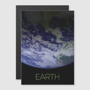 Rymden, Cosmos, Solar System, Planet Earth Magnetisk Inbjudningskort