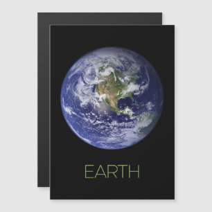 Rymden, Cosmos, Solar System, Planet Earth Magnetisk Inbjudningskort