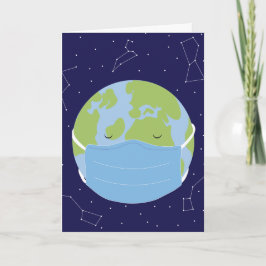 Rymden Earth Ansikte Mask Stars Constellellations Kort