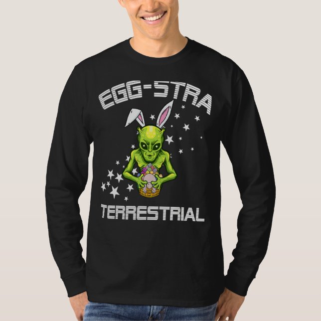 Rymden Eggs Extra Terrestial Alien Påskägg T Shirt (Framsida)