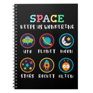 Rymden får oss att undra anteckningsbok