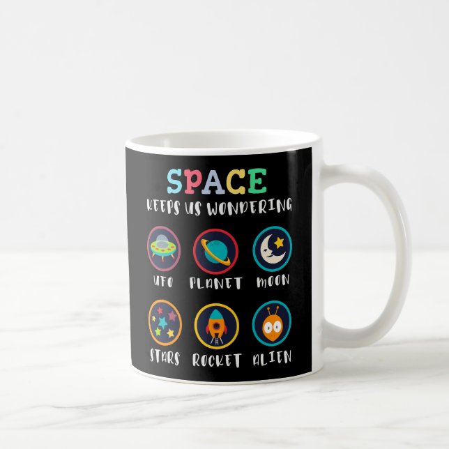 Rymden får oss att undra kaffemugg (Höger)