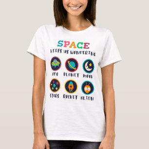 Rymden får oss att undra t shirt