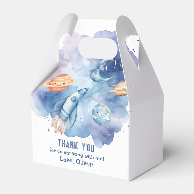 Rymden First resa kring sol Boy-födelsedag Presentaskar (Framsidan Sidan)