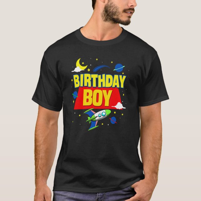 Rymden födelsedag Pojke 2 oändlighet T Shirt (Framsida)