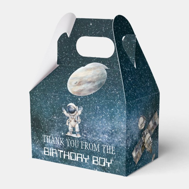 Rymden födelsedag presentaskar (Framsidan Sidan)