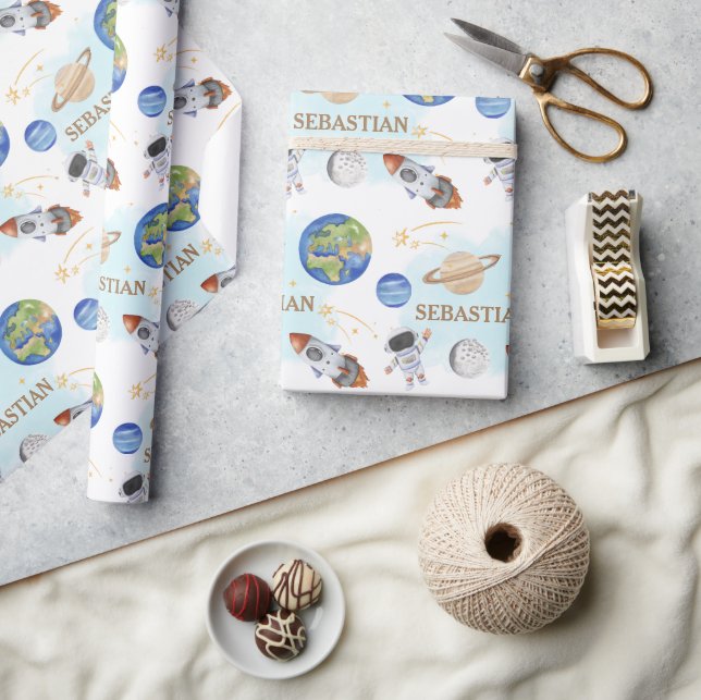 Rymden födelsedag presentpapper (Hantverk)
